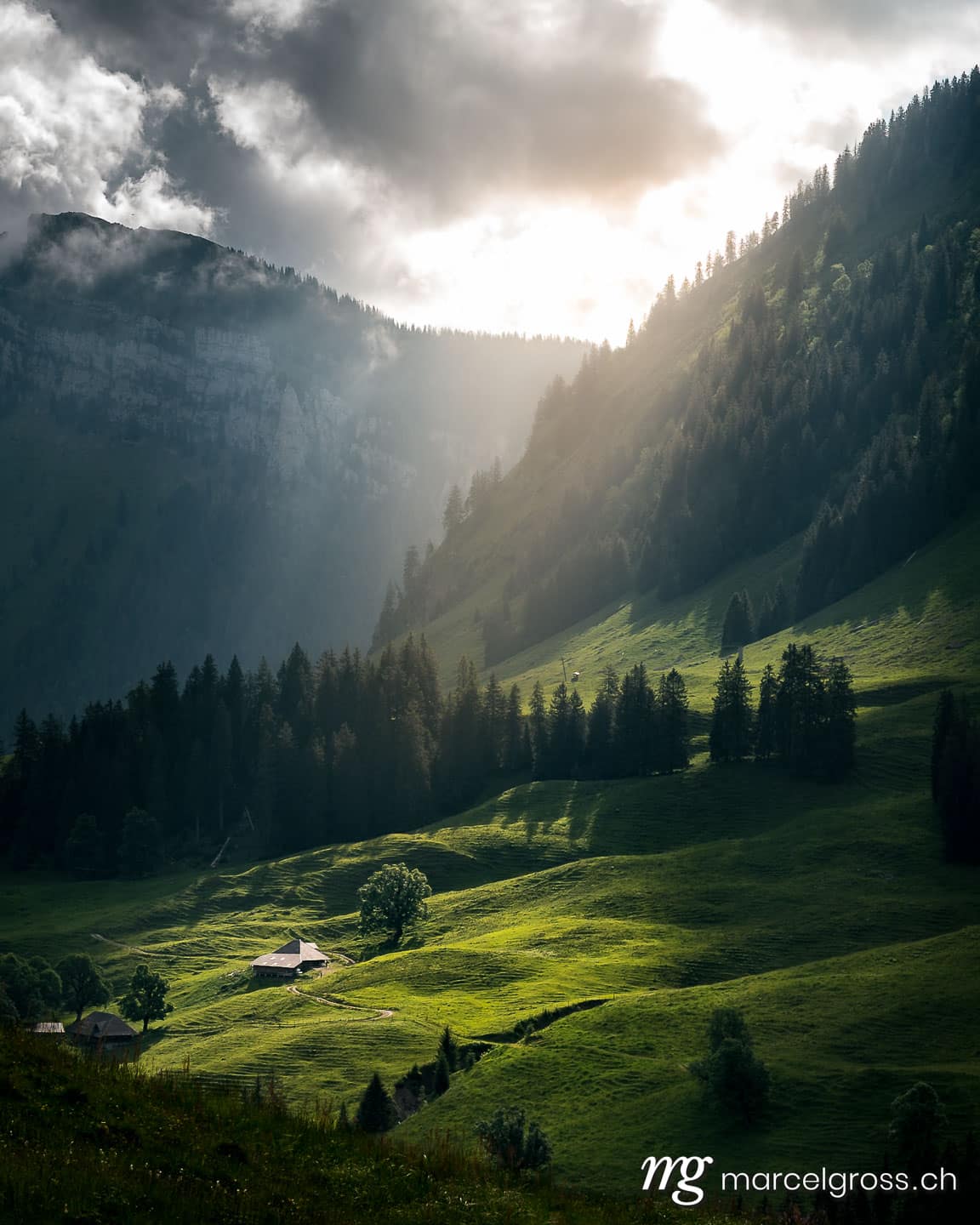 remote farm in Emmental Valley. Taken by Marcel Gross Photography