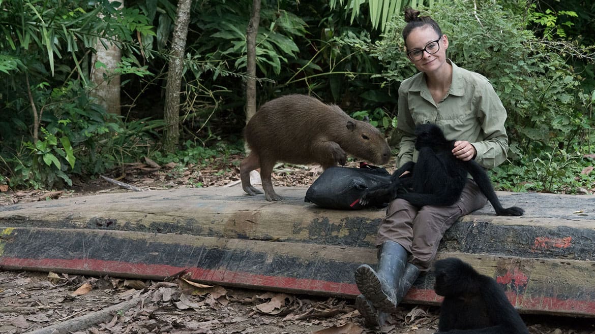 TV-Survival-Show oder was? 3 Niki mit Capybara und Klammeraffen