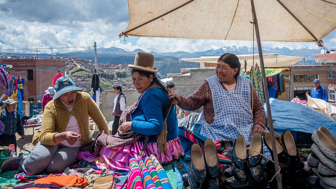 Der vielleicht grösste Markt der Welt: Feria El Alto 2 Einer der unzähligen Marktstände