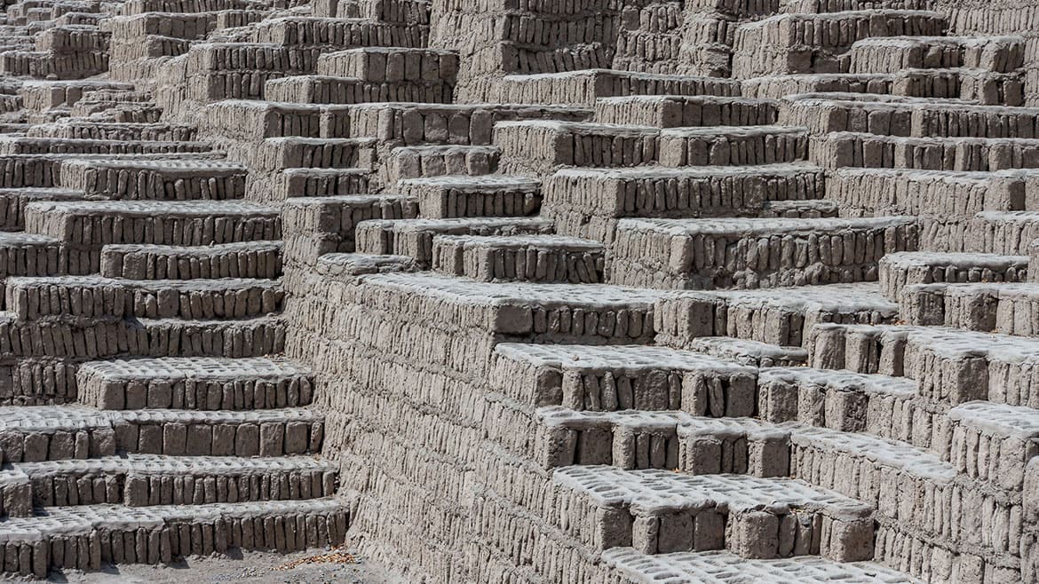 Überreste der Lima-Kultur 1 Adobe-Blöcke