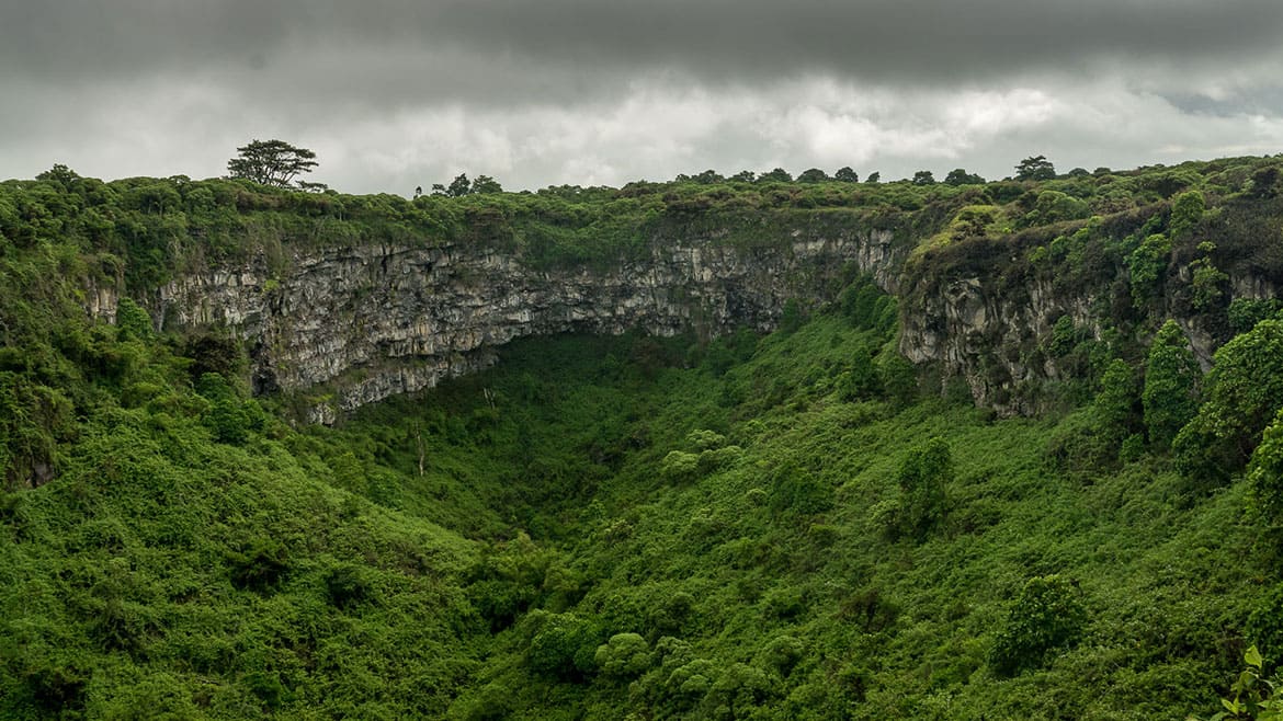 One year on the road: Today Galapagos giant tortoises 4 One of the two sinkholes