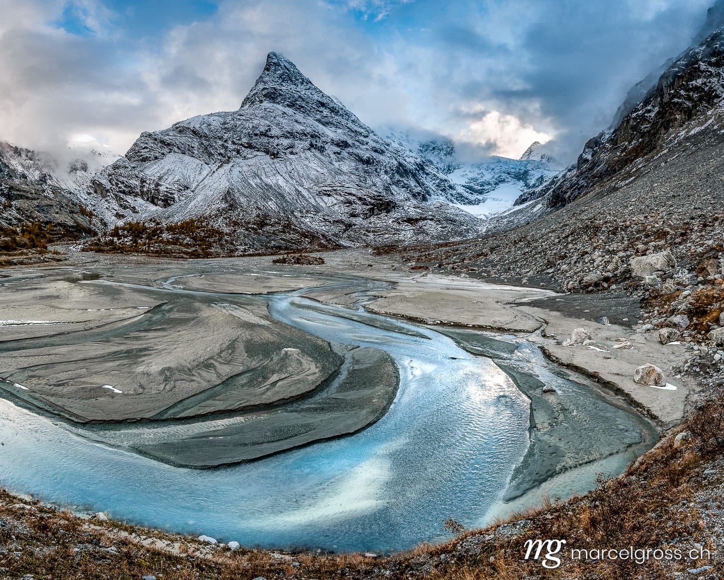 . wild meandering glacial stream. Marcel Gross Photography