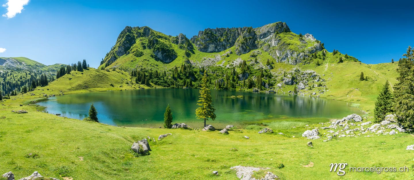 Panoramabilder Schweiz. Seebergsee in the Bernese Alps. Marcel Gross Photography