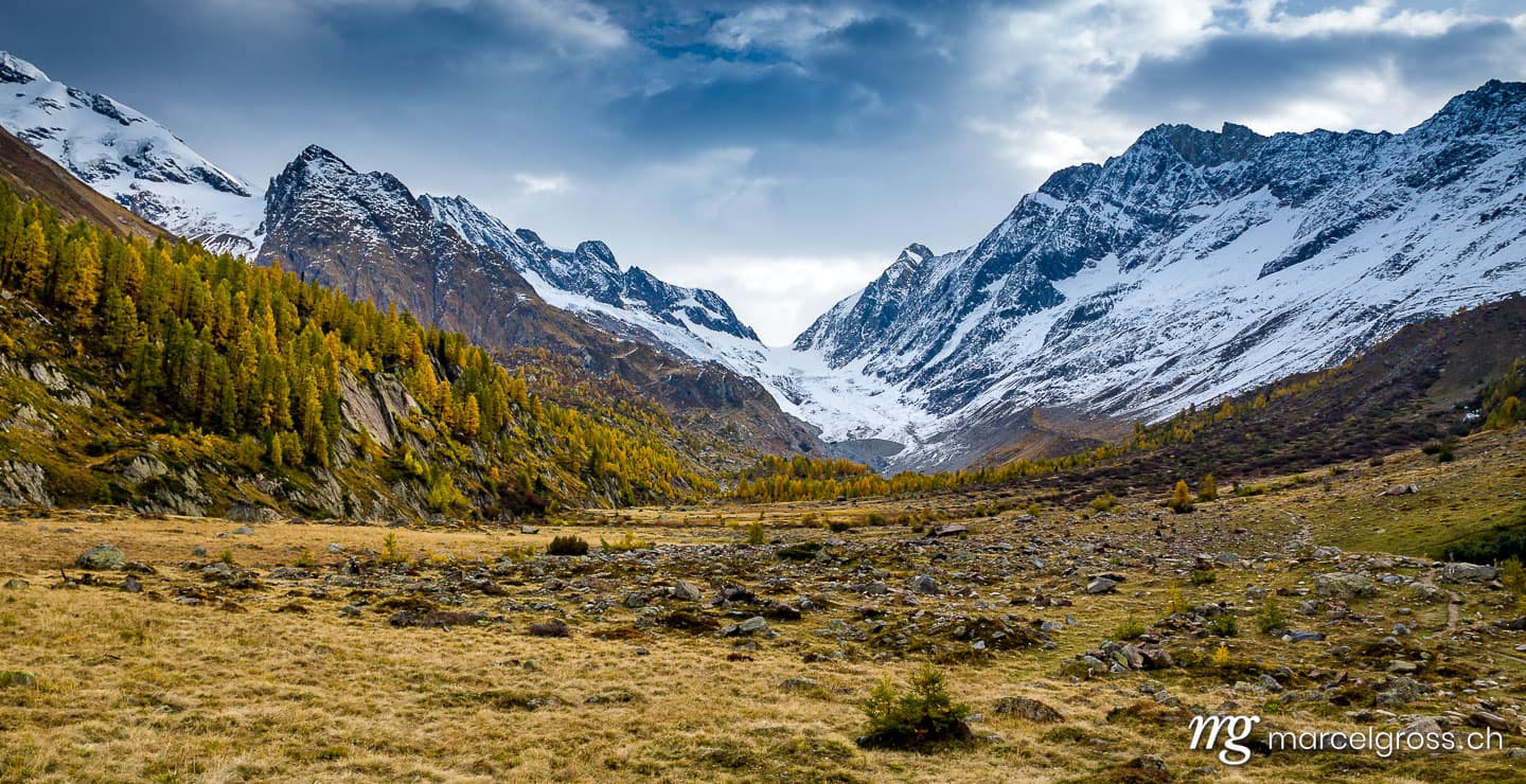 . Lötschental Valley with Langgletscher in Autumn. Marcel Gross Photography