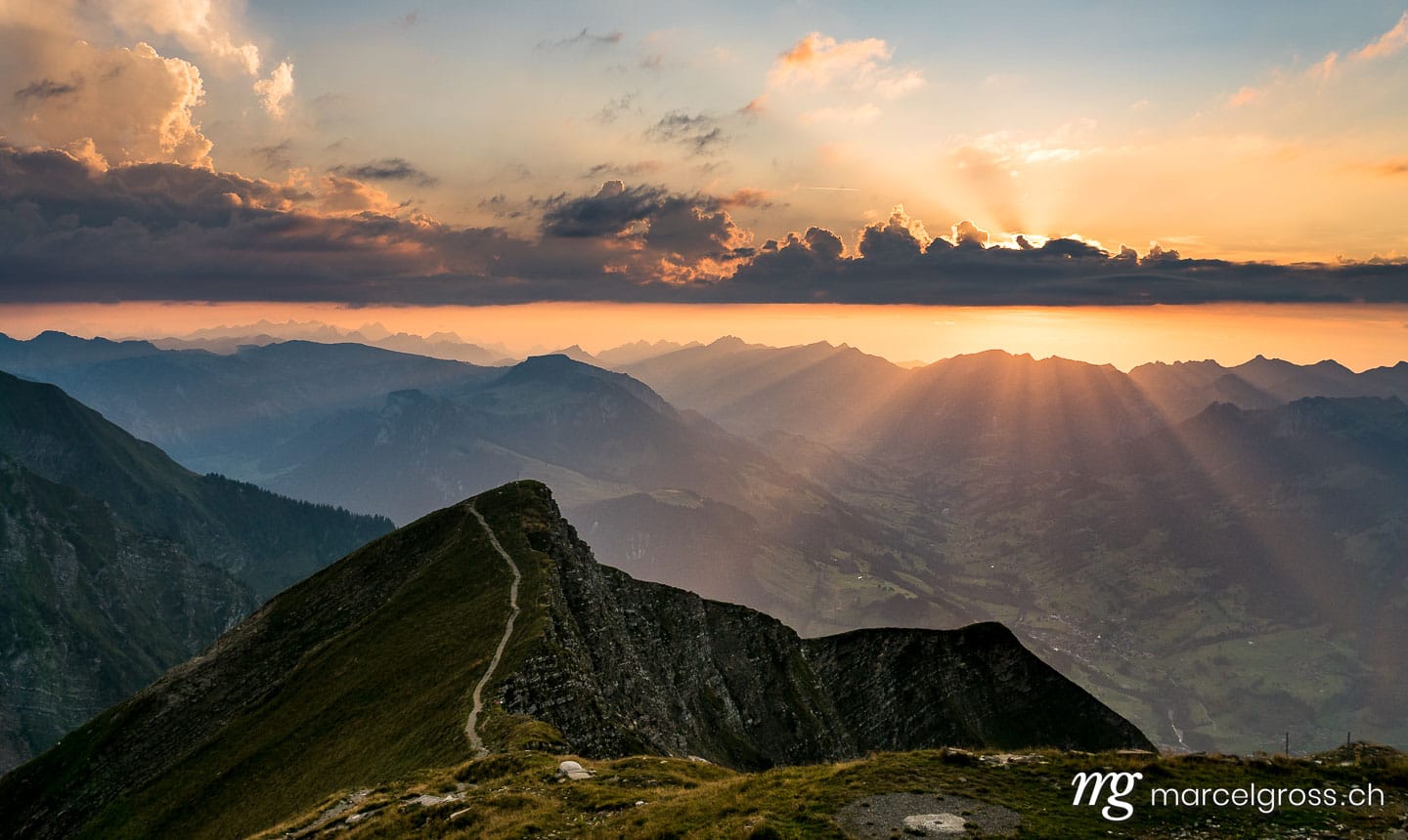 . sunset from Mount Niesen. Marcel Gross Photography