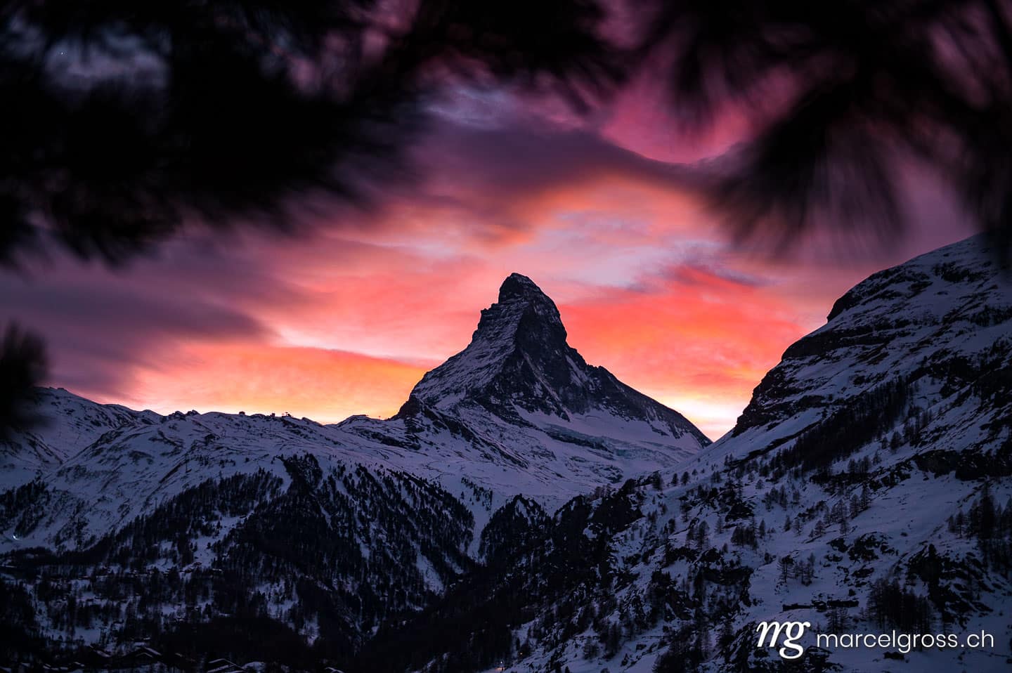 . Zermatt in Switzerland on a wonderful sunset. Marcel Gross Photography