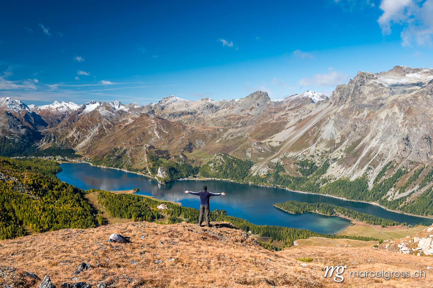 . view from Furtschellas in Engadin in Autumn. Marcel Gross Photography
