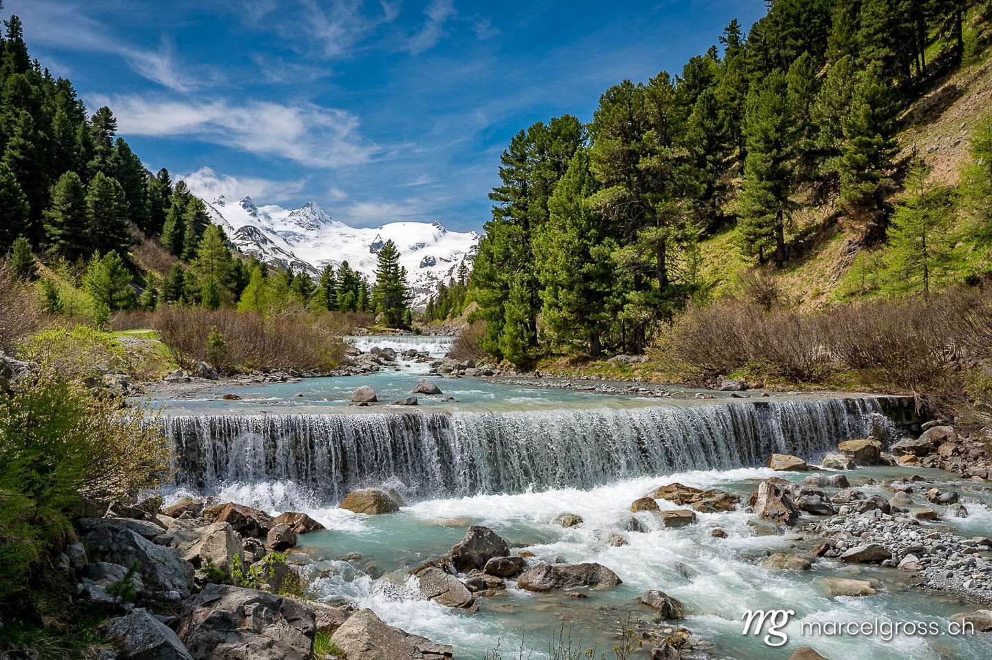 . Wildbach Ova da Roseg im idyllischen Val Roseg, Engadin. Marcel Gross Photography