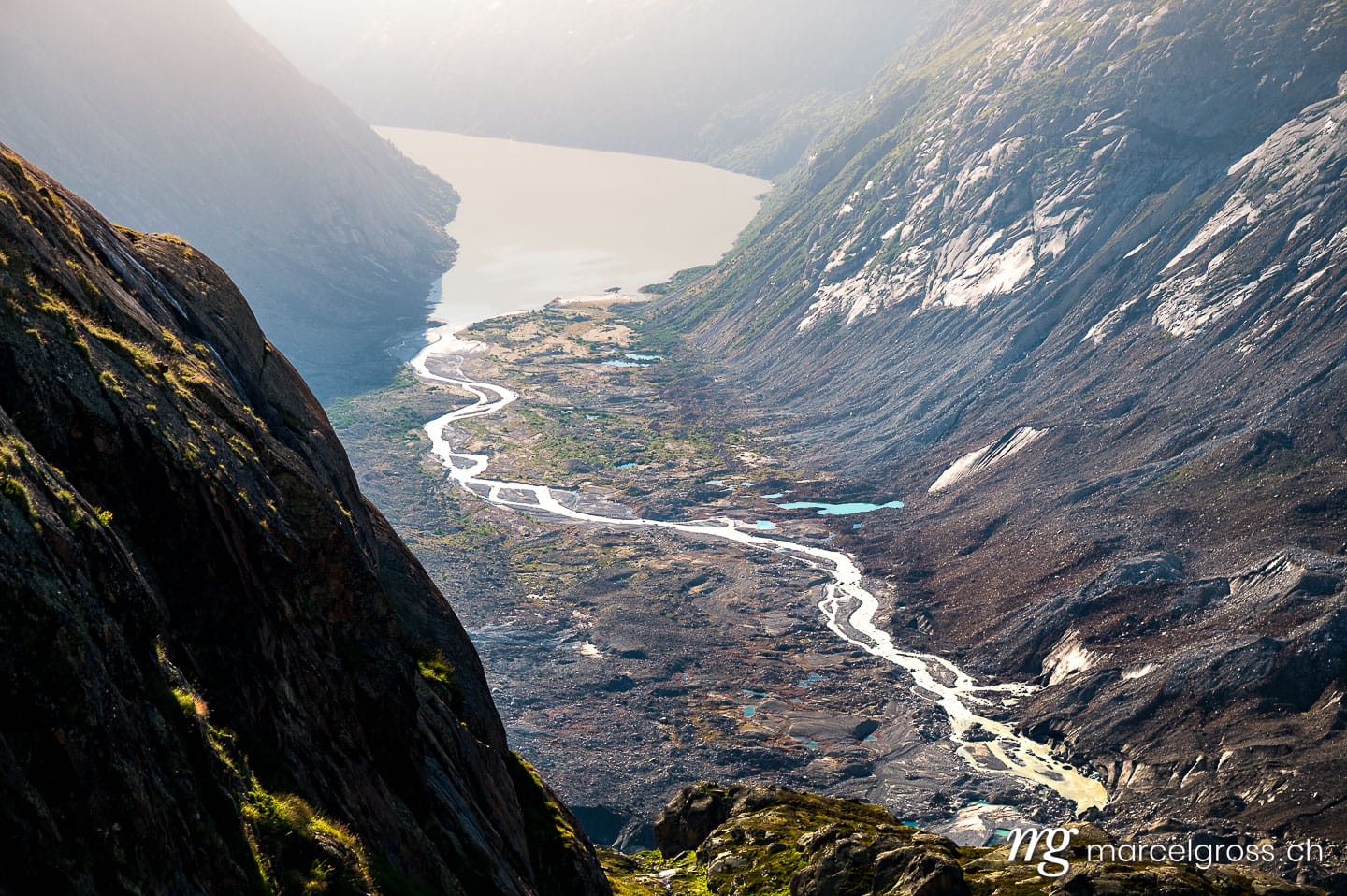 . Source of River Aare with the tongue of Unteraar Glacier. Marcel Gross Photography