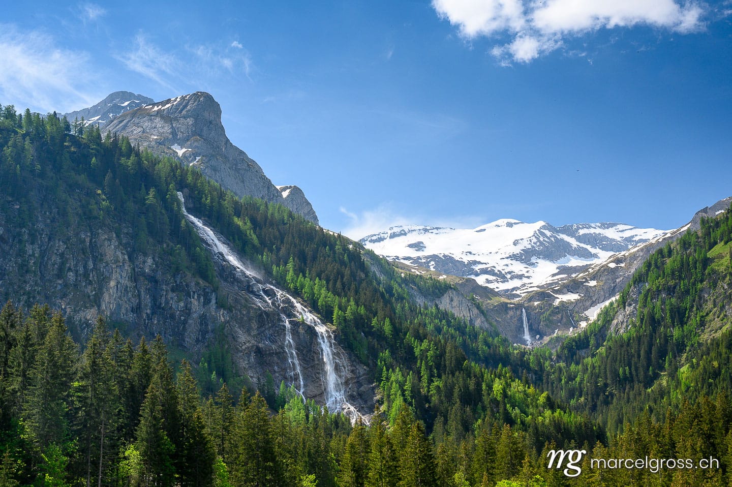 . idyllic waterfalls in Lauenenvalley, Bernese Alps, Switzerland. Marcel Gross Photography