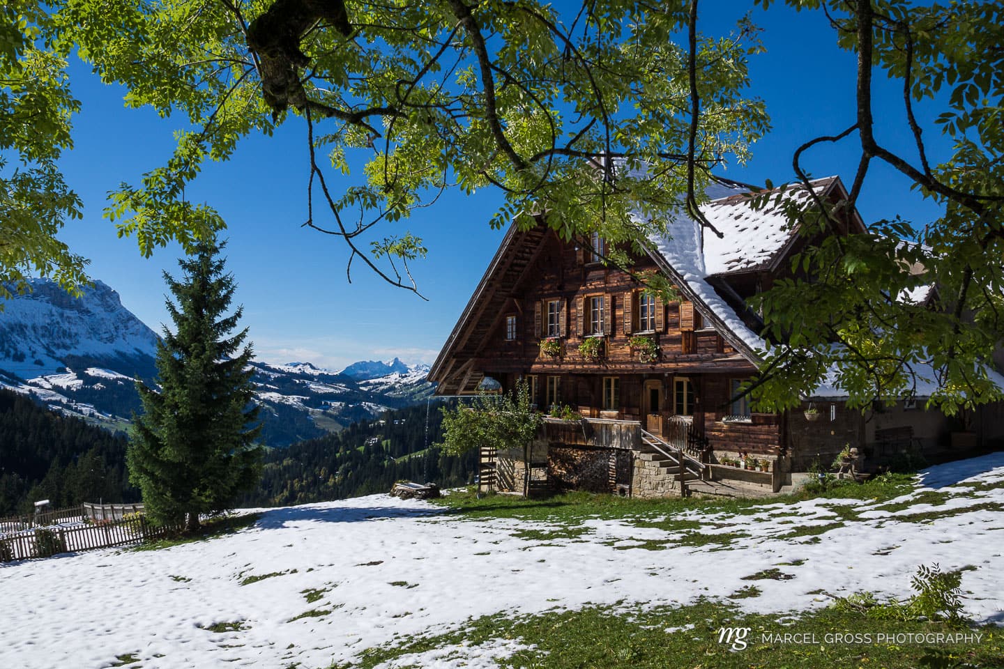 Farm in the Marchegg in winter. Taken by Marcel Gross Photography