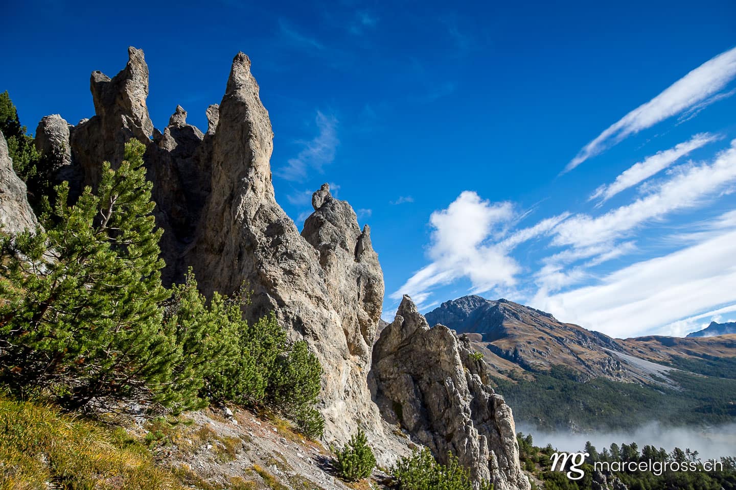 . rock formations in Val Mora. Marcel Gross Photography
