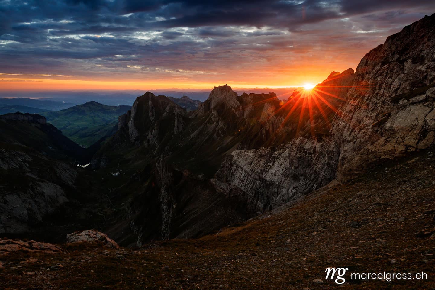 Ostschweiz Bilder. epic sunrise in Alpstein. Marcel Gross Photography