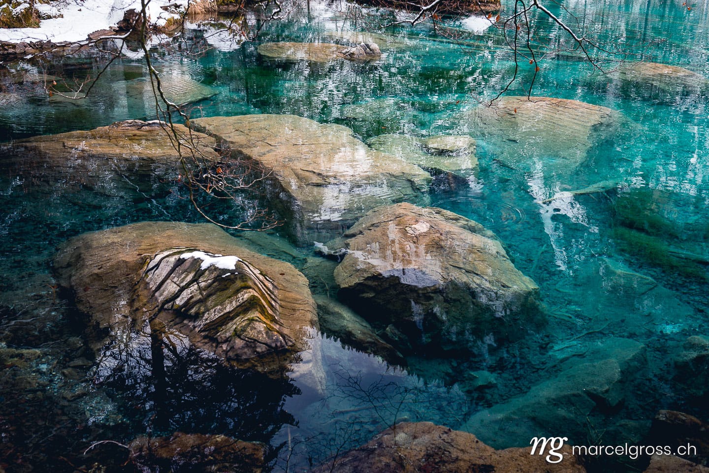 . Winter am Blausee, Kandersteg, Berner Oberland. Marcel Gross Photography