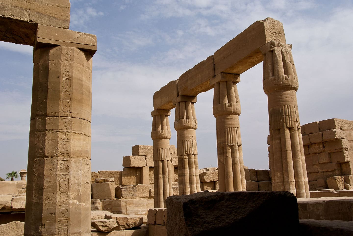 pillars with hieroglyphs at temple, Luxor. Taken by Marcel Gross Photography