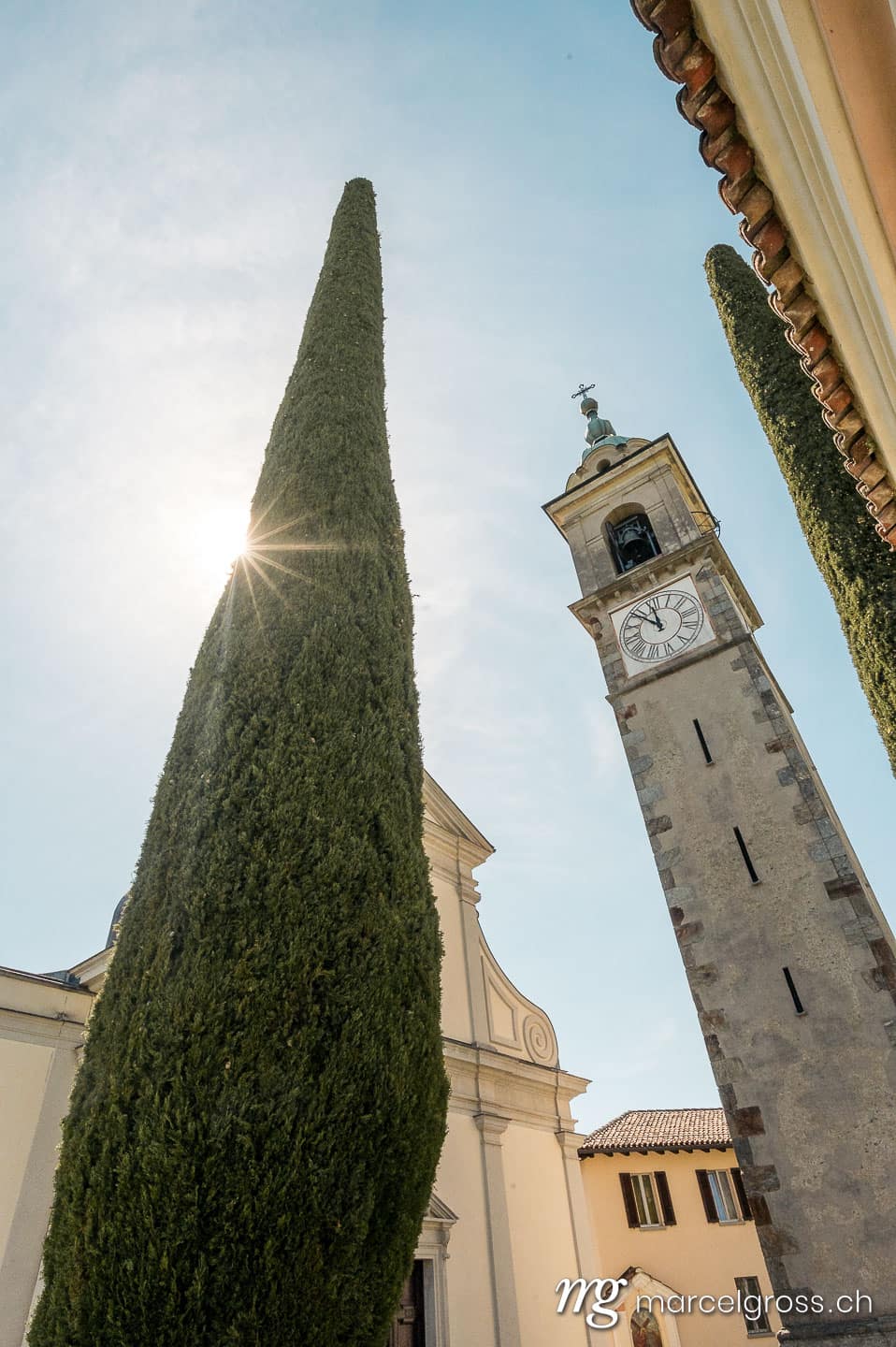 Tessin Bilder. Church Chiesa Parrocchiale di Sant'Abbondio in Collina d'Oro in Ticino. Marcel Gross Photography