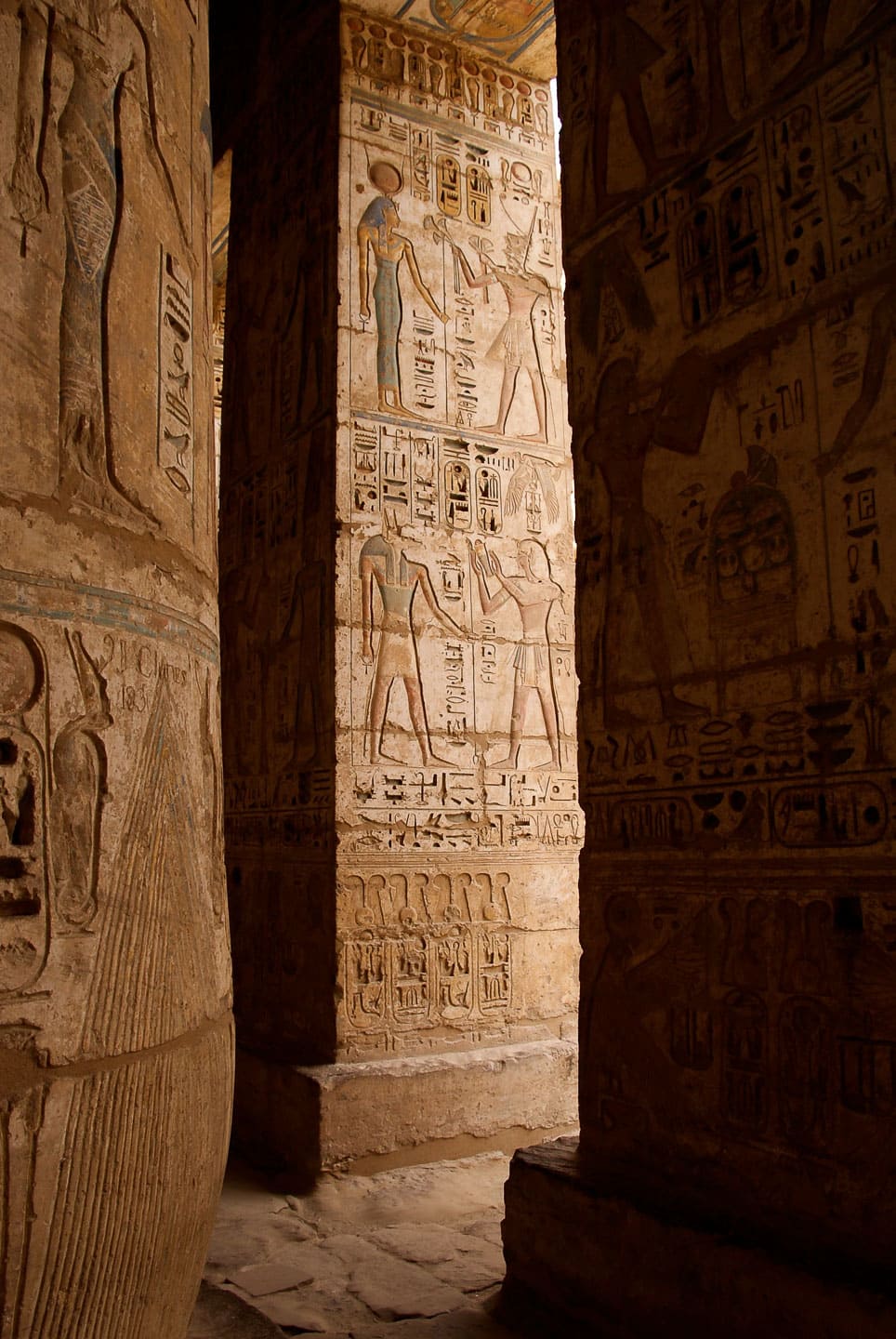 pillars with hieroglyphs at Luxor temple, Egypt. Taken by Marcel Gross Photography